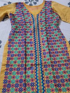 Elegant Phulkari Embroidered Kurta