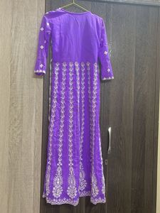 Georgette Chikankari Embroidered Anarkali kurti