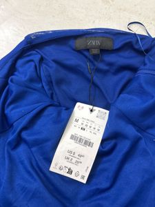 Zara Blue Halter Neck Dress