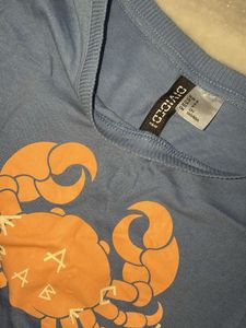 Crab Graphic Baby Tee