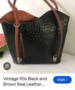 Chic Black Ostrich Texture Handbag(bagpack)
