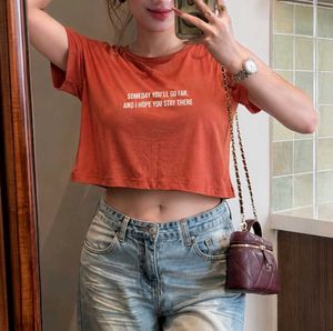 Cropped Graphic Tee - "Someday You'll Go Far"🧡