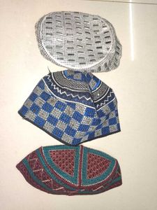 Embroidered Caps - Set of 3