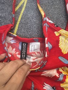 Red Floral Cami Top