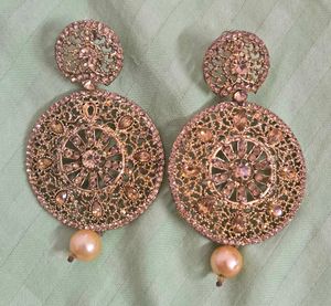 Elegant Ethnic Earrings with Pearls