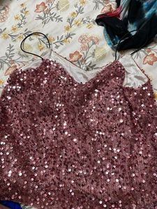Sparkly Pink Sequin Top