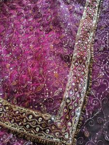 Shiny Worked Saree 💝