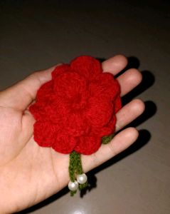 handmade rose hair tie