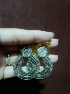 Combo of Boho Jhumka Earrings - Silver &amp; Gold Tone
