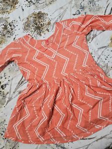 Stylish Orange chunri short Kurti
