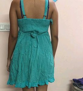 Beautiful Teal Embroidered Dress