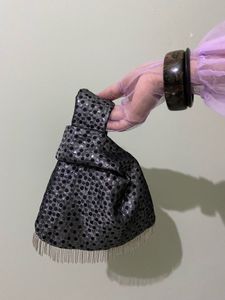 Black & Silver Polka Putli Bag