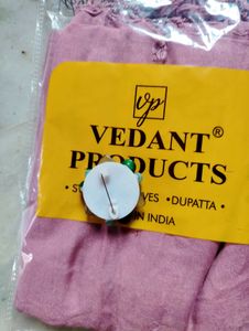 Brand New Elegant Pink Scarf with Brooch
