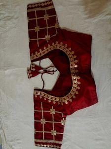Maroon Embroidered Blouse