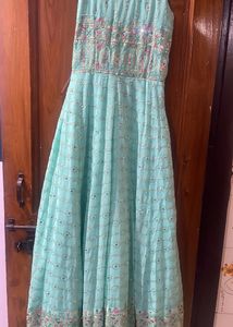 Beautiful Teal Embellished Gown