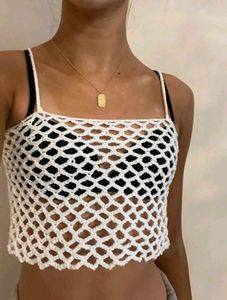 Crochet Net Crop Top