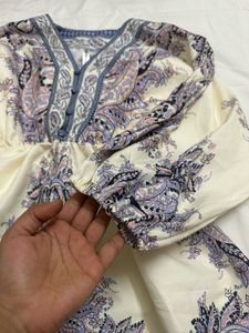 Boho Paisley Print Tunic Top