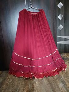 Elegant Red Sequined Lehenga Choli