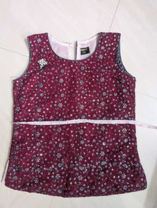 Embroidered Maroon top