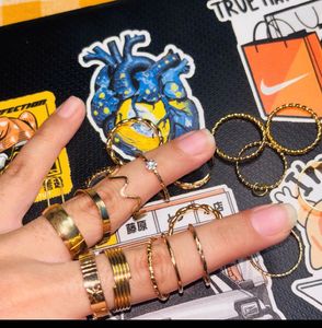 Boho Gold Ring Set