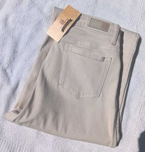 Wide Leg Beige Colour Jean