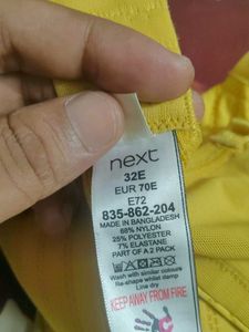 Vibrant Yellow Striped Bra