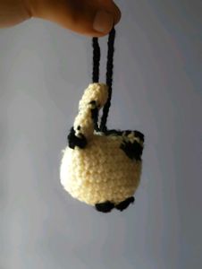 COMBO OF 2: Handmade Crochet Cat + Star keychains