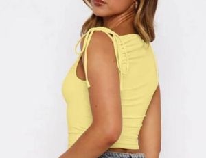 Chic Yellow Sleeveless Top