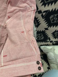 Womens Pink Striped Casual Shirt