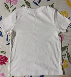 Classic Ribbed White T-Shirt