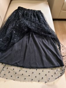 black Polka Dot Tulle Skirt