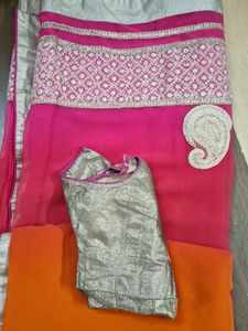 Double Shaded Saree With Blouse