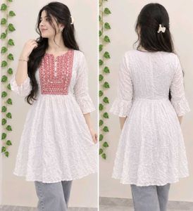 White Embroidered Kurta