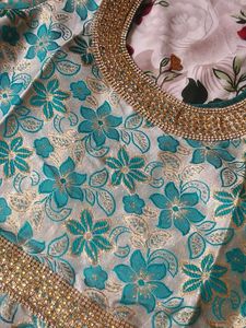 Beautiful Floral Ethnic Gown with net dupatta