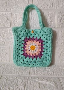 Handmade Crochet Granny Square Bag