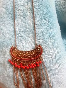 Trendy Matt Finishing Long Neckpiece