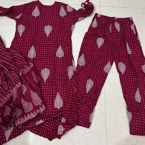 Maroon Suit Set