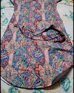 Boho Print Midi Dress with Belt