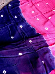 Vibrant Pink &amp; Navy Bandhani suit
