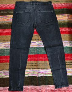 Men's Distressed Black Jeans