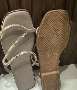 Sparkling Embellished Flat Sandals