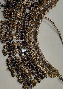Statement Necklace - Blue &amp; Gold