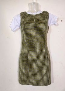 Warm Gingham Olive dress