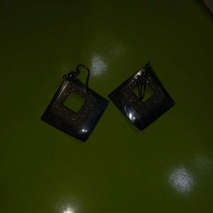 Geometric Square Shimmer Earrings