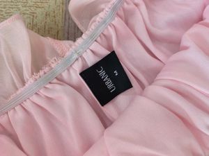 Cute Pink Ruffled Sheer Top