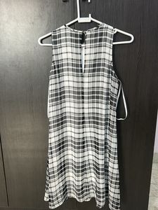 Plaid Sleeveless Mini Dress