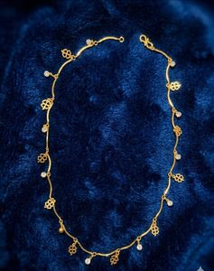 Elegant Gold Necklace with Charms