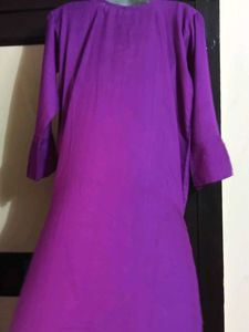 Purple Embroidered Tunic