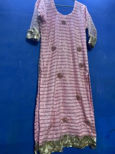 Sparkling Pink Sequined Kurta
