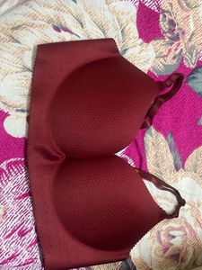 Stylish Push-Up Bra - Burgundy